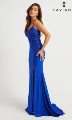 Long Formal Dress 11017 By Faviana 33 Long Formal Dress 11017 By Faviana -SIMPLY DRESS SALE 11017 ROYAL SIDE long prom dress