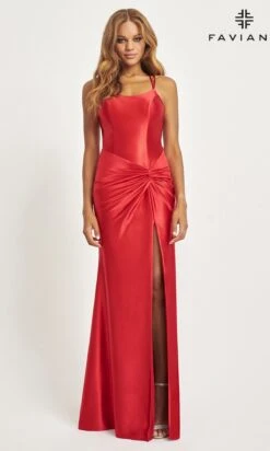 Long Formal Dress 11024 By Faviana -SIMPLY DRESS SALE 11024 Red Front 2