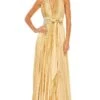 Mac Duggal Long Formal Dress 11636 -SIMPLY DRESS SALE 11636 Gold AB