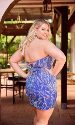 Primavera Short Party Dress 14094 -SIMPLY DRESS SALE 14094ROYALBLUE3 homecoming dress