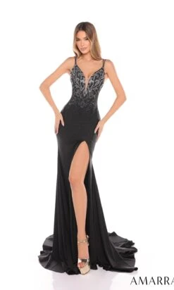 Amarra Long Formal Dress 20019 -SIMPLY DRESS SALE 20019Black p long prom dress