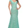 Open Back Floor Length Dress By La Femme -SIMPLY DRESS SALE 20117 LightMint F