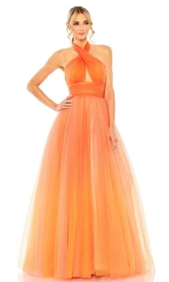 Mac Duggal Long Formal Dress 20554 -SIMPLY DRESS SALE 20554 Orange AB