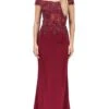 Off-Shoulder Long Formal Dress With Back Cut Out 2 Off-Shoulder Long Formal Dress With Back Cut Out -SIMPLY DRESS SALE 2440burgundy 2