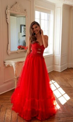 Juliet Long Formal Dress Jt2561s -SIMPLY DRESS SALE 2561SRED0135 long prom dress
