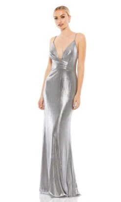 Mac Duggal Long Formal Dress 26408 -SIMPLY DRESS SALE 26408 Silver AB