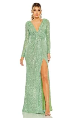 Mac Duggal Long Formal Dress 26490 -SIMPLY DRESS SALE 26490 Green AB
