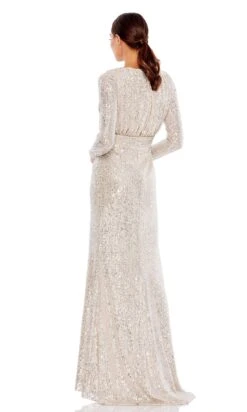 Mac Duggal Long Formal Dress 26490 -SIMPLY DRESS SALE 26490 Silver BK