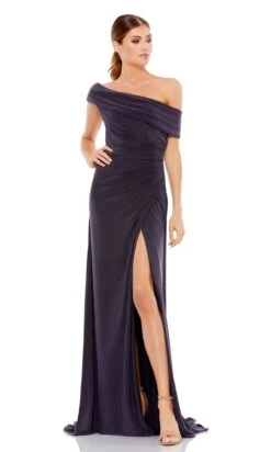 Mac Duggal Long Formal Dress 26517 -SIMPLY DRESS SALE 26517 Charcoal AB