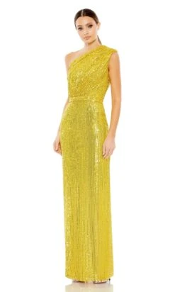 Mac Duggal Long Formal Dress 26694 -SIMPLY DRESS SALE 26694 Yellow AB