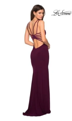 La Femme 27072 Formal Prom Dress -SIMPLY DRESS SALE 27072 DarkBerry B2