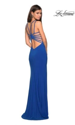 La Femme 27072 Formal Prom Dress -SIMPLY DRESS SALE 27072 RoyalBlue B2