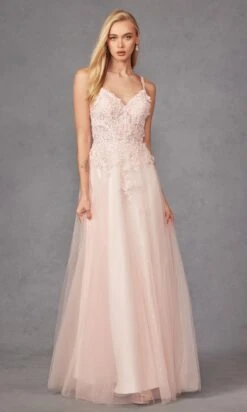 Juliet Long Formal Dress 283 -SIMPLY DRESS SALE 283BLUSH 1