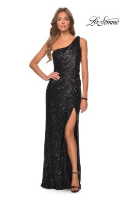La Femme 28401 Formal Prom Dress -SIMPLY DRESS SALE 28401 Black F