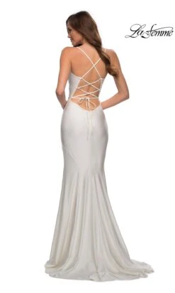 La Femme 28518 Formal Prom Dress -SIMPLY DRESS SALE 28518 White B