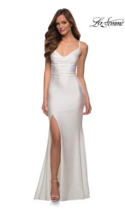 La Femme 28518 Formal Prom Dress -SIMPLY DRESS SALE 28518 White F