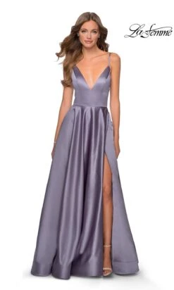 La Femme 28628 Formal Prom Dress -SIMPLY DRESS SALE 28628 LavenderGray F