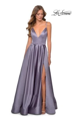 La Femme 28628 Formal Prom Dress -SIMPLY DRESS SALE 28628 LavenderGray F2