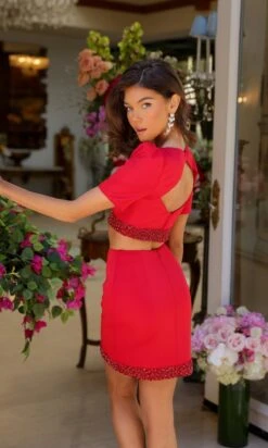 Ava Presley Short Party Dress 29152 -SIMPLY DRESS SALE 29152RED0471