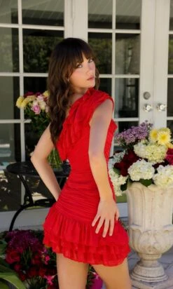 Ava Presley Short Party Dress 29212 -SIMPLY DRESS SALE 29212RED0045