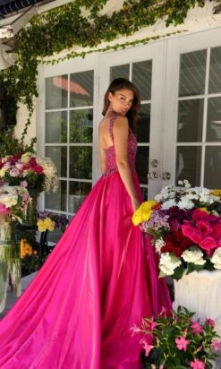 Ava Presley Long Formal Dress 29521 -SIMPLY DRESS SALE 29521HOTPINK0173