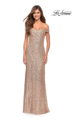 La Femme 29831 Formal Prom Dress 19 La Femme 29831 Formal Prom Dress -SIMPLY DRESS SALE 29831 RoseGold F2