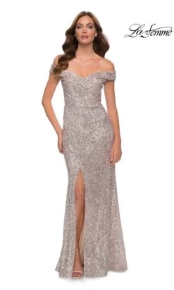 La Femme 29831 Formal Prom Dress 16 La Femme 29831 Formal Prom Dress -SIMPLY DRESS SALE 29831 Silver F
