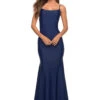 Low V-Back La Femme Long Prom Dress With Train 2 Low V-Back La Femme Long Prom Dress With Train -SIMPLY DRESS SALE 30458 Navy F