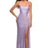 Draped La Femme Strapless Long Sequin Prom Dress -SIMPLY DRESS SALE 30497 LightPeriwinkle F