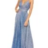 Mac Duggal Long Formal Dress 30725 -SIMPLY DRESS SALE 30725 RoyalSilver AB