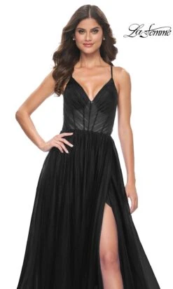 La Femme 31457 Formal Prom Dress -SIMPLY DRESS SALE 31457 Black F3