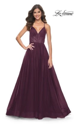 La Femme 31457 Formal Prom Dress -SIMPLY DRESS SALE 31457 DarkBerry F2