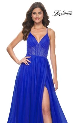 La Femme 31457 Formal Prom Dress -SIMPLY DRESS SALE 31457 RoyalBlue F3