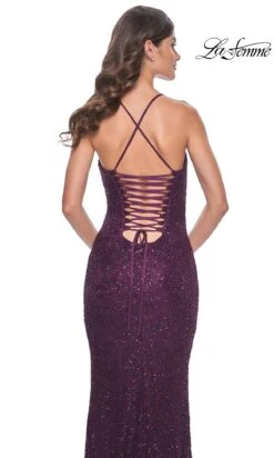 La Femme 31973 Formal Prom Dress -SIMPLY DRESS SALE 31973 DarkBerry B3