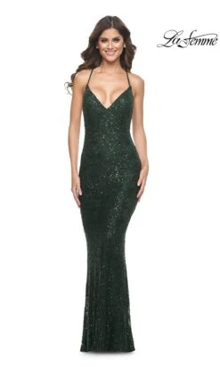 La Femme 31973 Formal Prom Dress -SIMPLY DRESS SALE 31973 DarkEmerald F