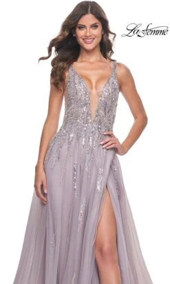 La Femme 31995 Formal Prom Dress -SIMPLY DRESS SALE 31995 DustyMauve F4