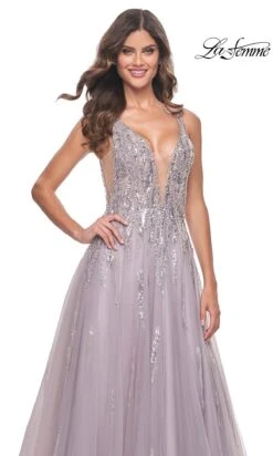 La Femme 31995 Formal Prom Dress -SIMPLY DRESS SALE 31995 DustyMauve F5