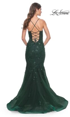 La Femme 32033 Formal Prom Dress -SIMPLY DRESS SALE 32033 DarkEmerald B
