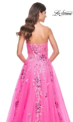 La Femme 32137 Formal Prom Dress -SIMPLY DRESS SALE 32137 NeonPink B3