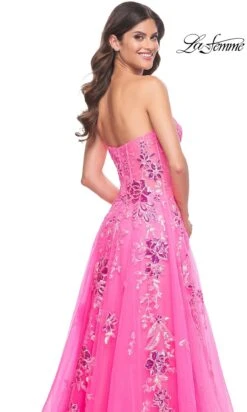 La Femme 32137 Formal Prom Dress -SIMPLY DRESS SALE 32137 NeonPink B4