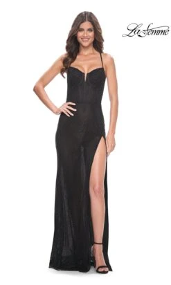 La Femme 32210 Formal Prom Dress -SIMPLY DRESS SALE 32210 Black F