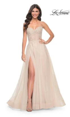 La Femme 32271 Formal Prom Dress -SIMPLY DRESS SALE 32271 Champagne F2