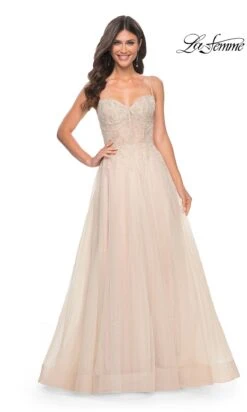 La Femme 32271 Formal Prom Dress -SIMPLY DRESS SALE 32271 Champagne F3