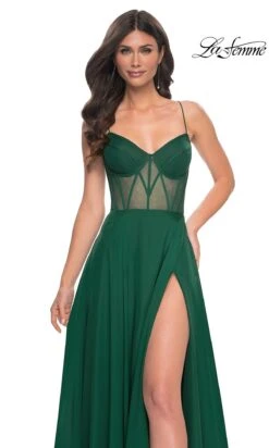 La Femme 32296 Formal Prom Dress -SIMPLY DRESS SALE 32296 Emerald F3