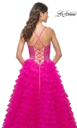La Femme 32334 Formal Prom Dress -SIMPLY DRESS SALE 32334 HotFuchsia B2