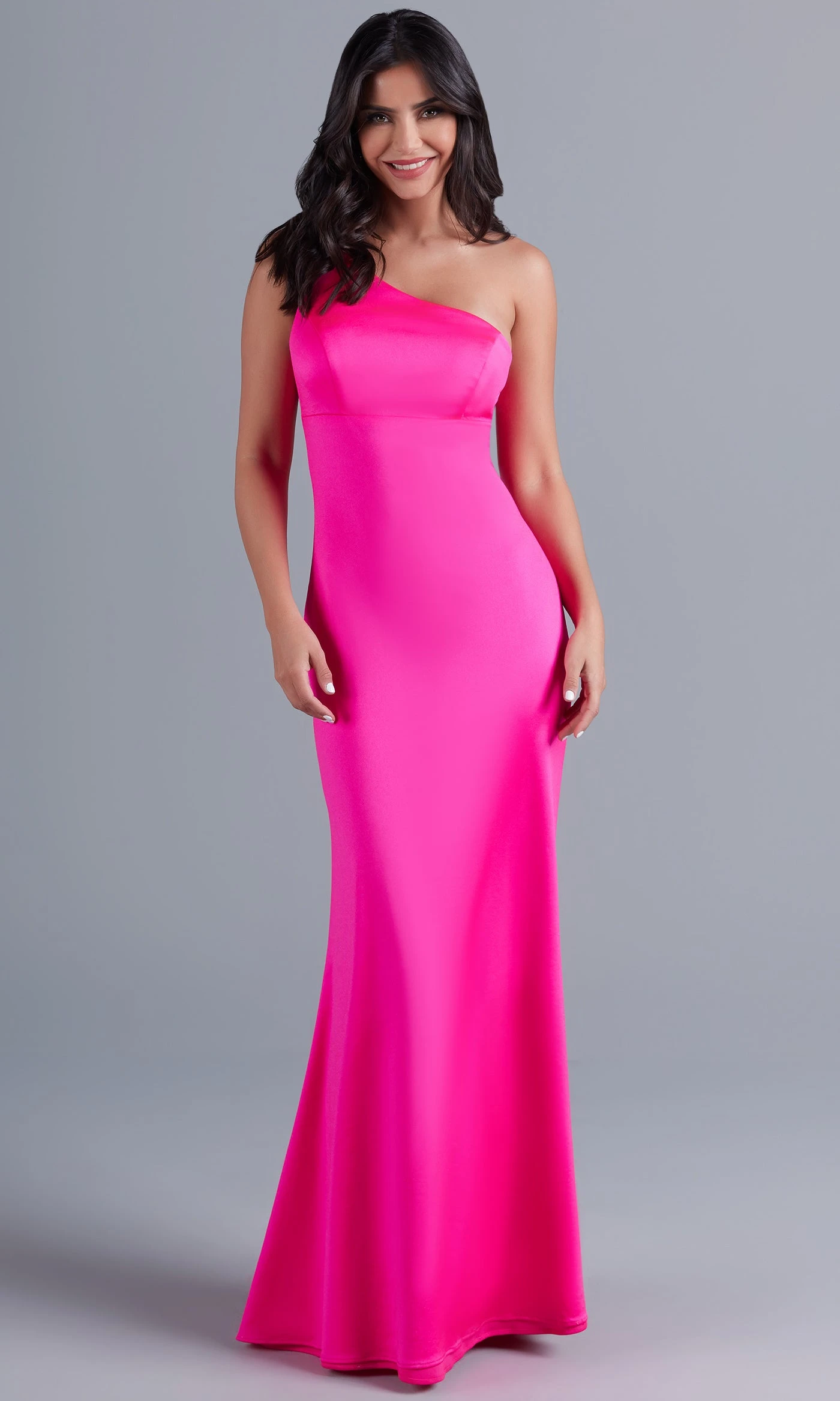 Long Shimmer One-Shoulder Prom Dress 3 Long Shimmer One-Shoulder Prom Dress