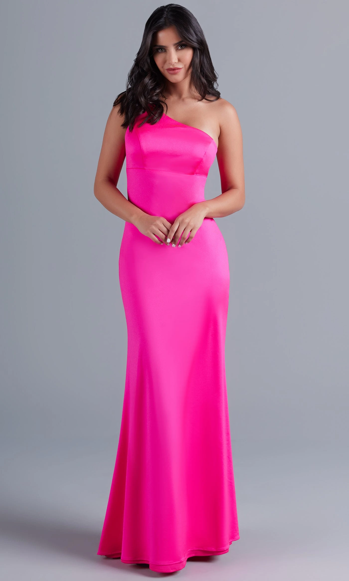 Long Shimmer One-Shoulder Prom Dress 9 Long Shimmer One-Shoulder Prom Dress - Image 7