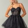 Dancing Queen Short Party Dress 3382 -SIMPLY DRESS SALE 3382black 3 crop