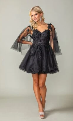 Dancing Queen Short Party Dress 3393 -SIMPLY DRESS SALE 3393black 3