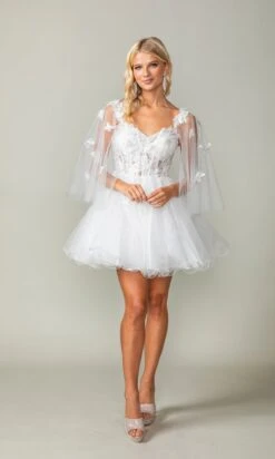 Dancing Queen Short Party Dress 3393 -SIMPLY DRESS SALE 3393offwhite 2